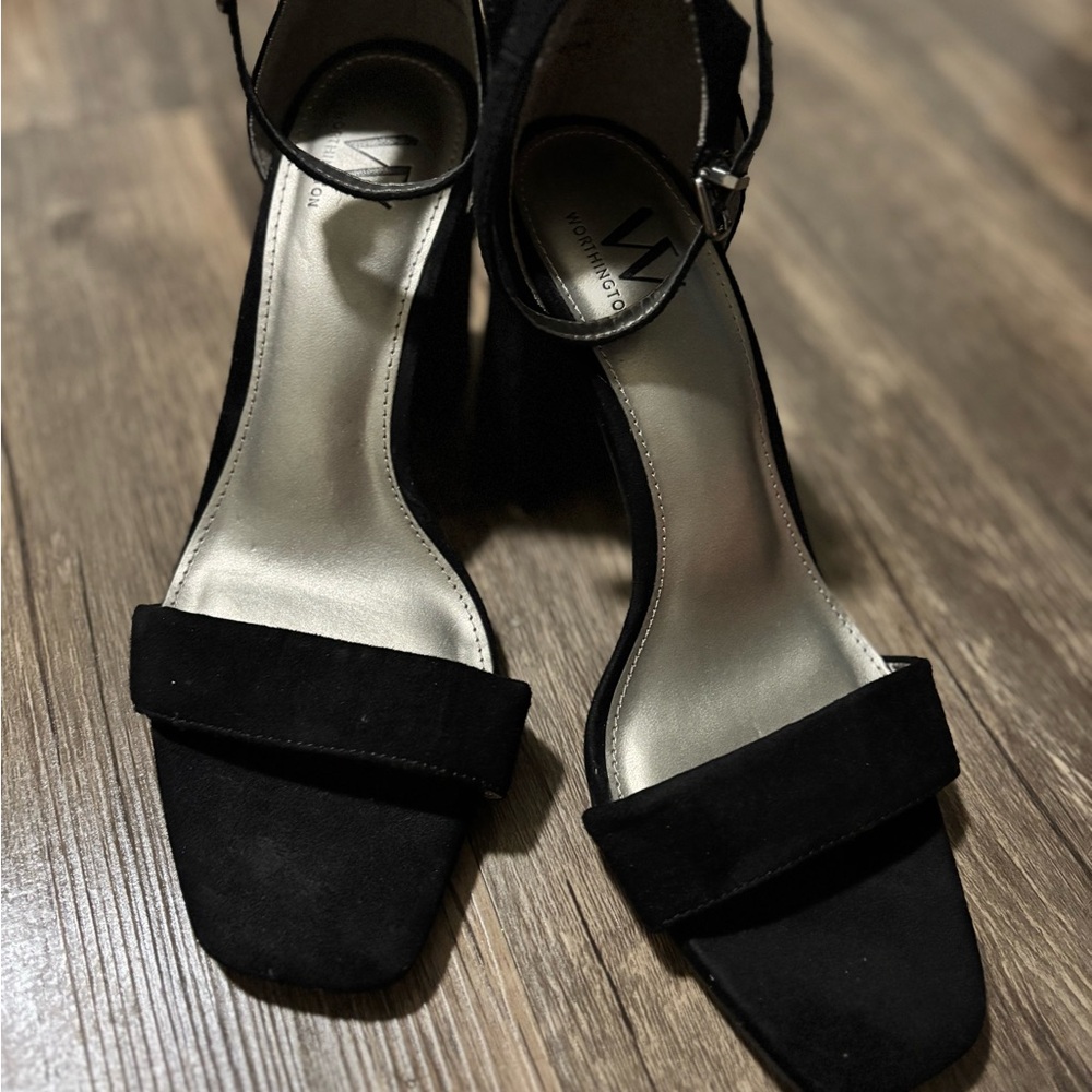 Worthington Black Suede Heels